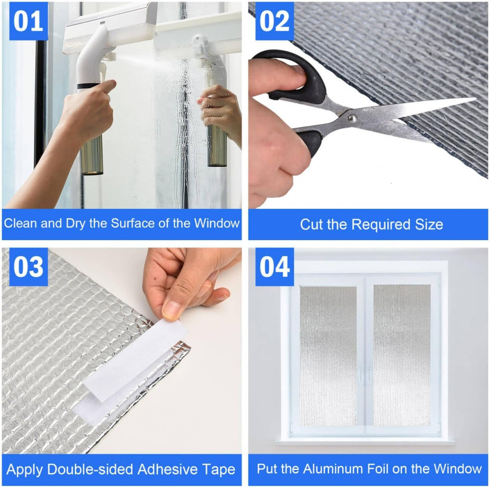 YoleShy Double Reflective Insulation Garage Door Insulation 48IN x 20FT