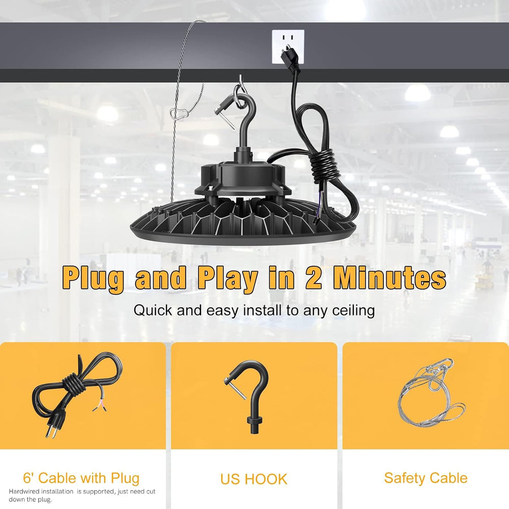 240W UFO LED High Bay Light 0-10V Dimmable 5000K LED High Bay Light