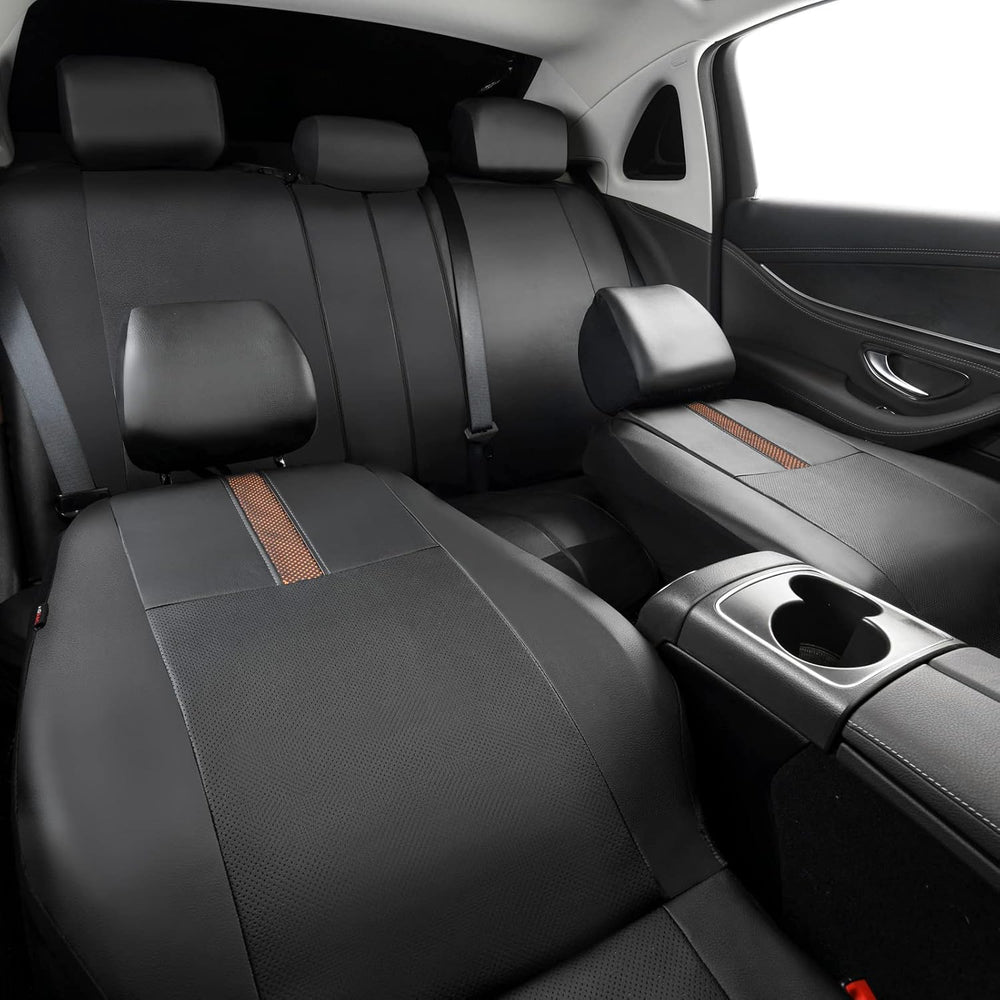 CAR-GRAND Faux Leather Car Seat Covers Full Set, Breathable Automotive Front ...