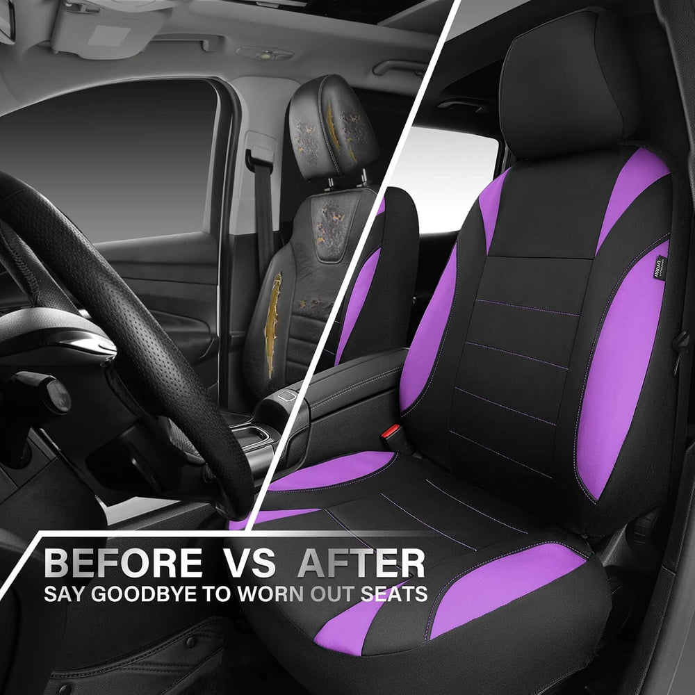 CAR PASS Waterproof Car Seat Covers Front Seats Only with 5mm Composite EVA, ...