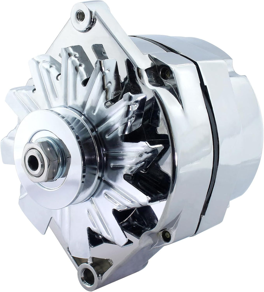Chrome GM 1 Wire Alternator Self-Exciting High Output for 100A