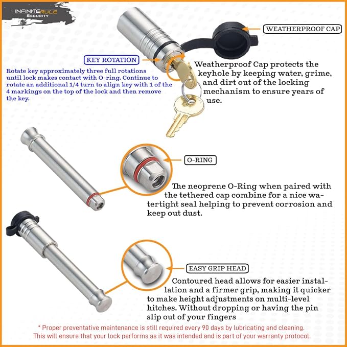 61572 | 2 Pack, Keyed Alike, Receiver Locks