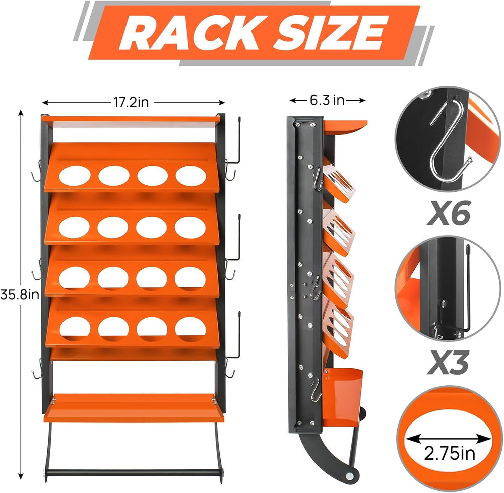 Spray Paint Can Holder, 16-Can Heavy Duty Spray Can Organizer