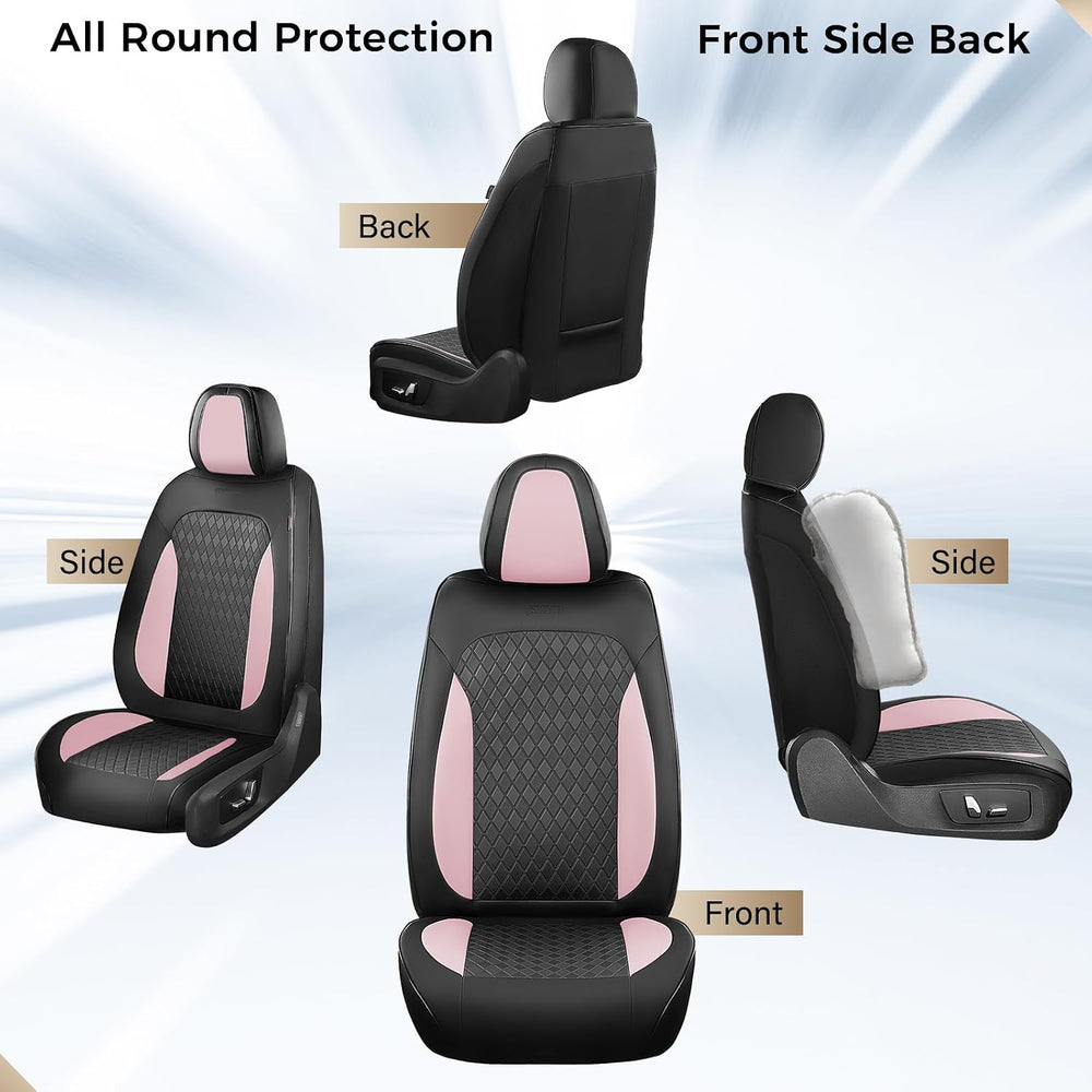Coverado Car Seat Covers for Front Seats, Leather Seat Covers for Cars, Water...