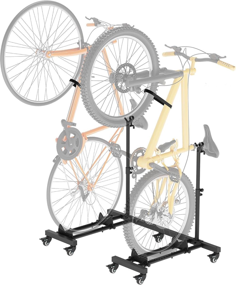 Vertical Bike Stands，Standing Bike Rack (2 Pack)