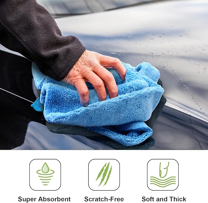 Shimeyao 30 Pcs Edgeless Microfiber Plush Towels