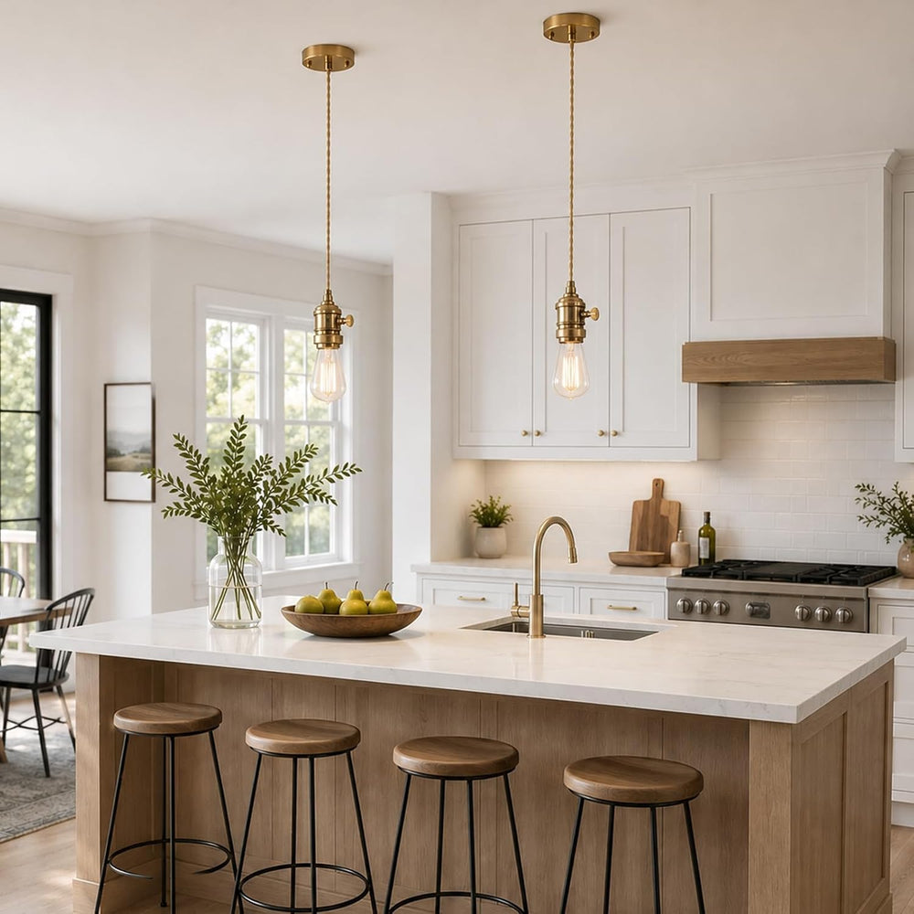 Pendant Light Kit 2 Packs,E26 Hanging Pendant Lamp Base, Braided Twisted Cord...