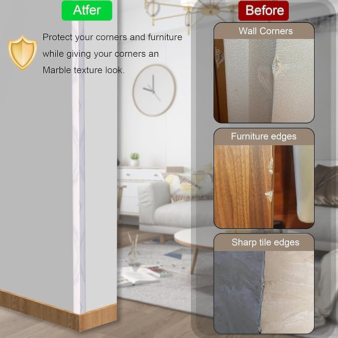 6 Pcs 49" Wall Corner Protector Trim