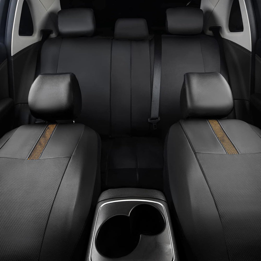CAR-GRAND Faux Leather Car Seat Covers Full Set, Breathable Automotive Front ...