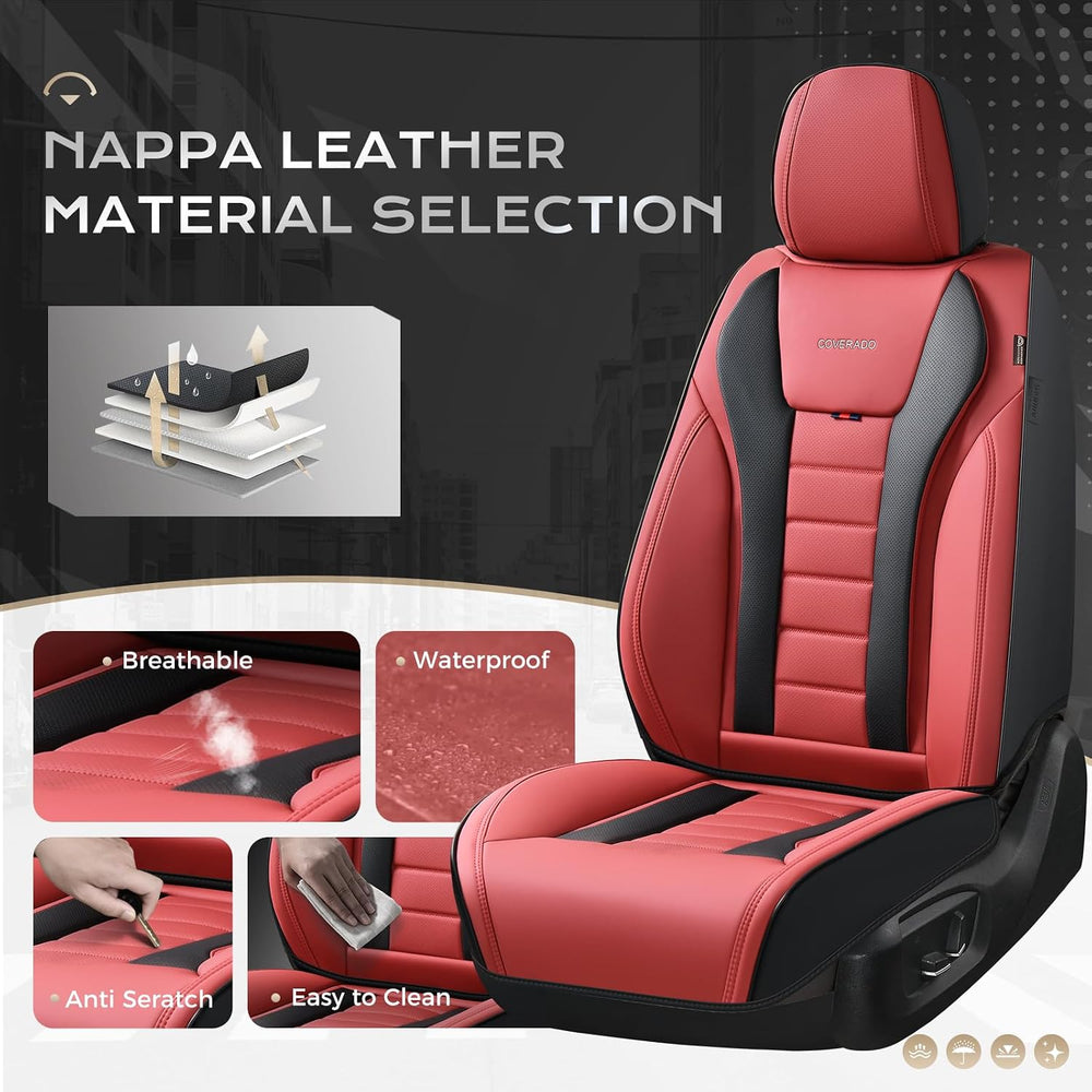 Coverado Car Seat Covers Full Set, Seat Covers for Cars, Front Seat Covers an...