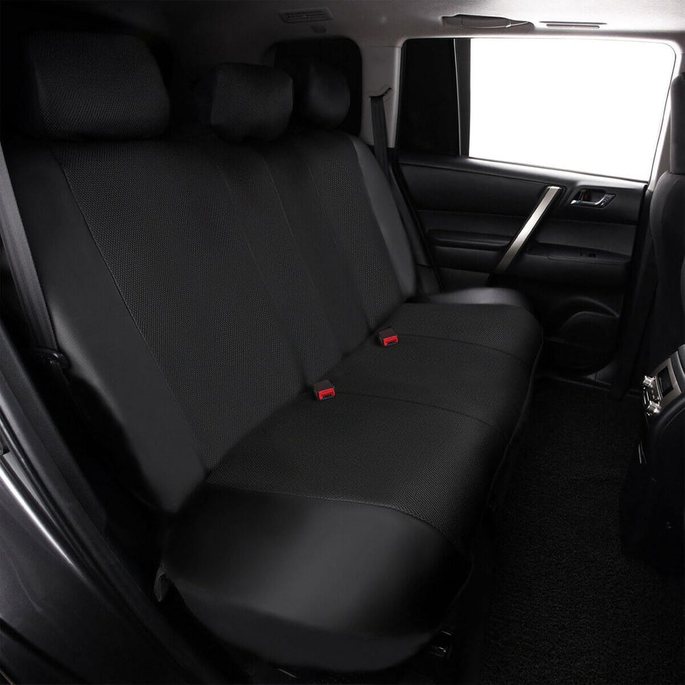 Flying Banner car seat Covers Full Set Faux Leather Air Mesh Breathable Man L...