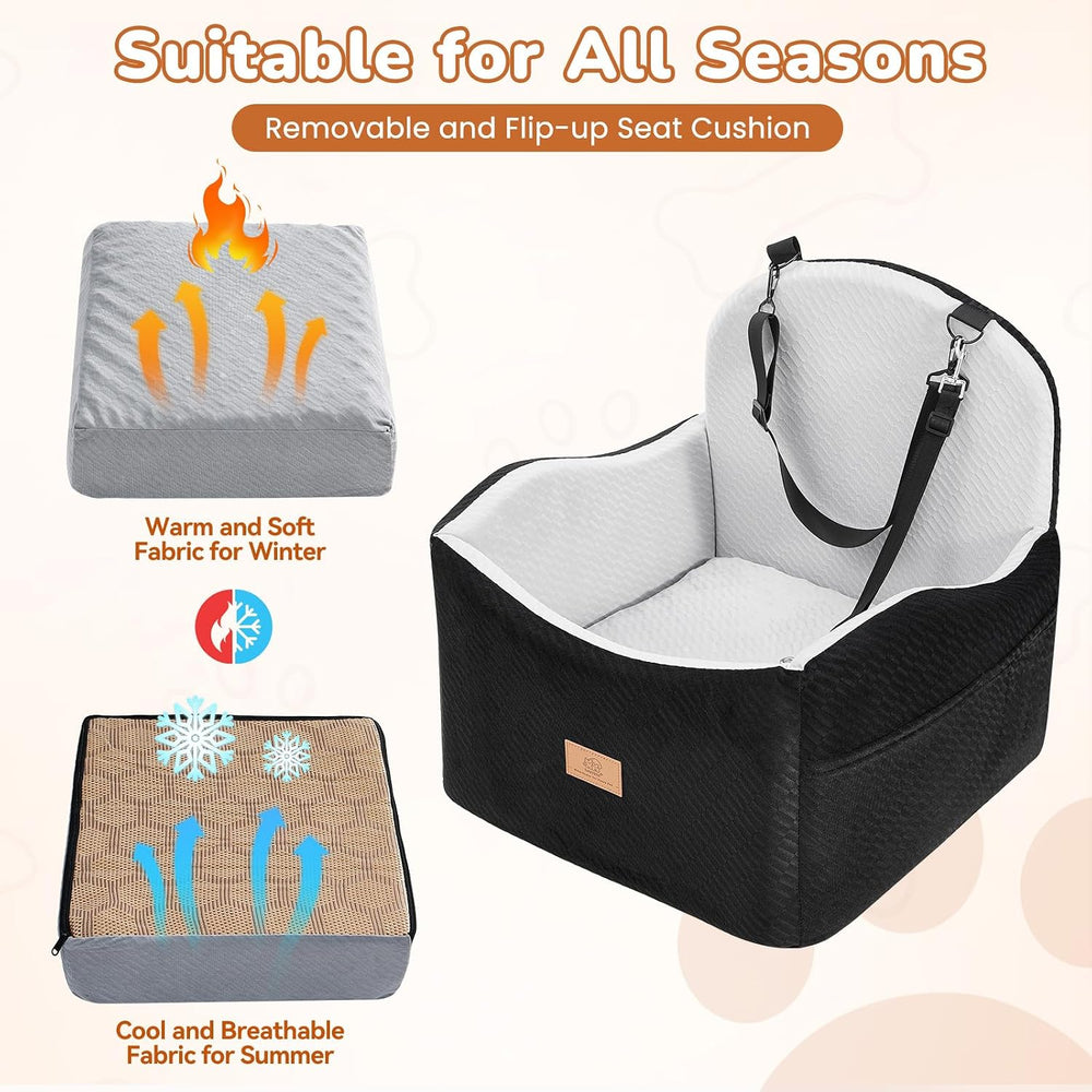 Dog Car Seat for Medium/Small Dogs, Dog Booster Car Seat, Pet Booster Seats U...