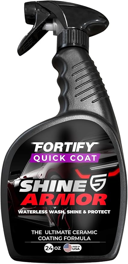 SHINE ARMOR Ceramic Coating Fortify Quick Coat Car Wax Polish Spray Waterless