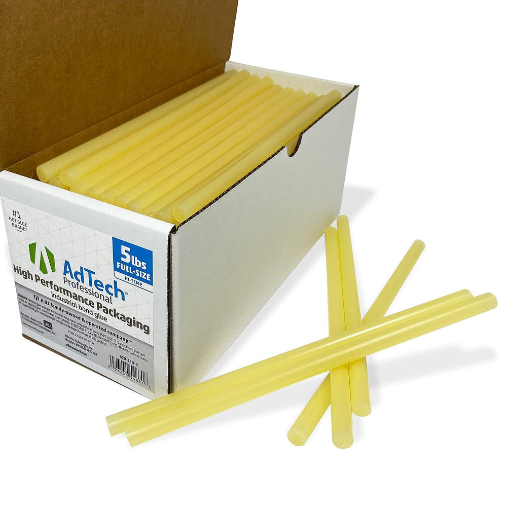 AdTech Professional High-Performance Industrial Hot Glue Sticks, 10" Lig...