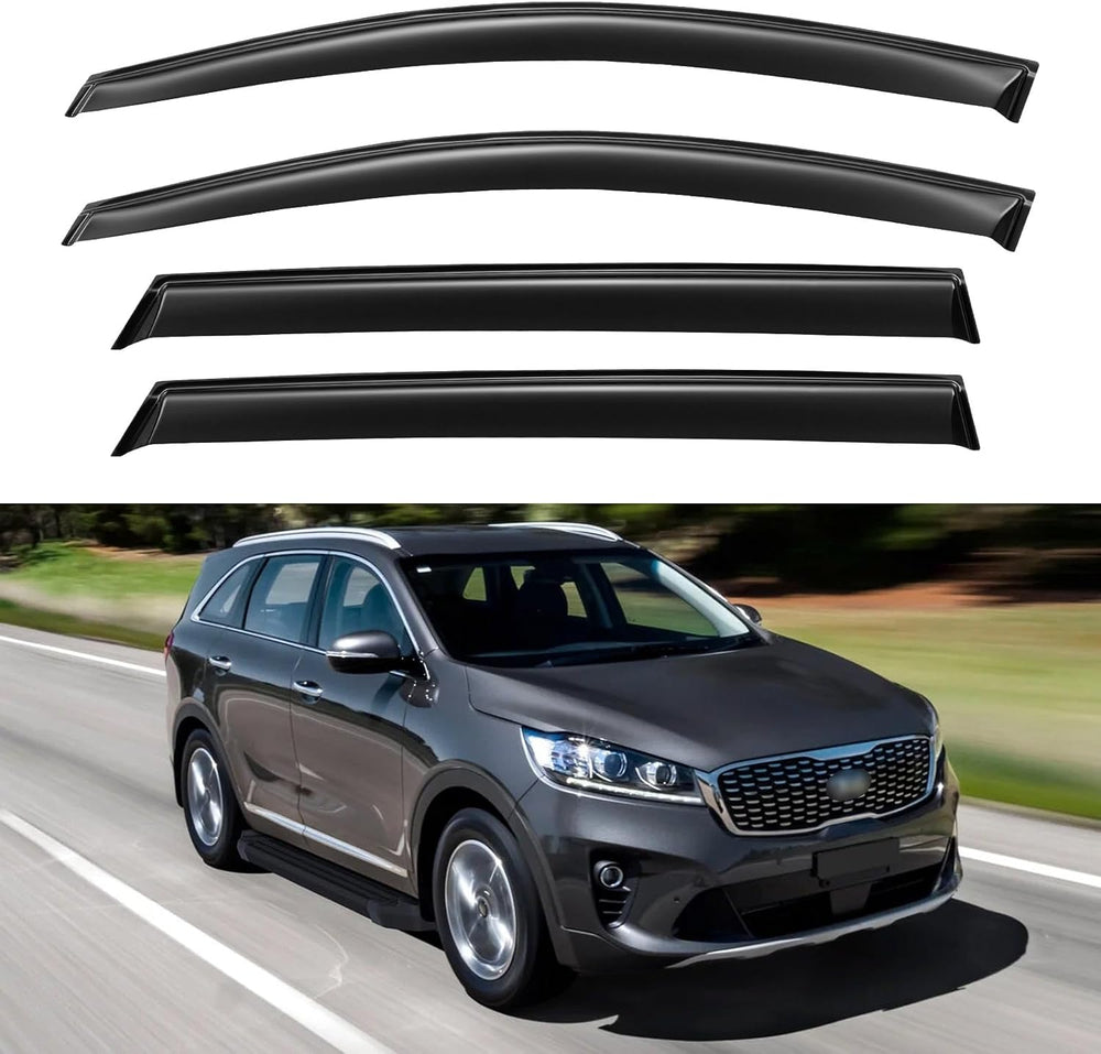 Window Visors Rain Guards for 2016 2017 2018 2019 2020 Kia Sorento, Out-Channel