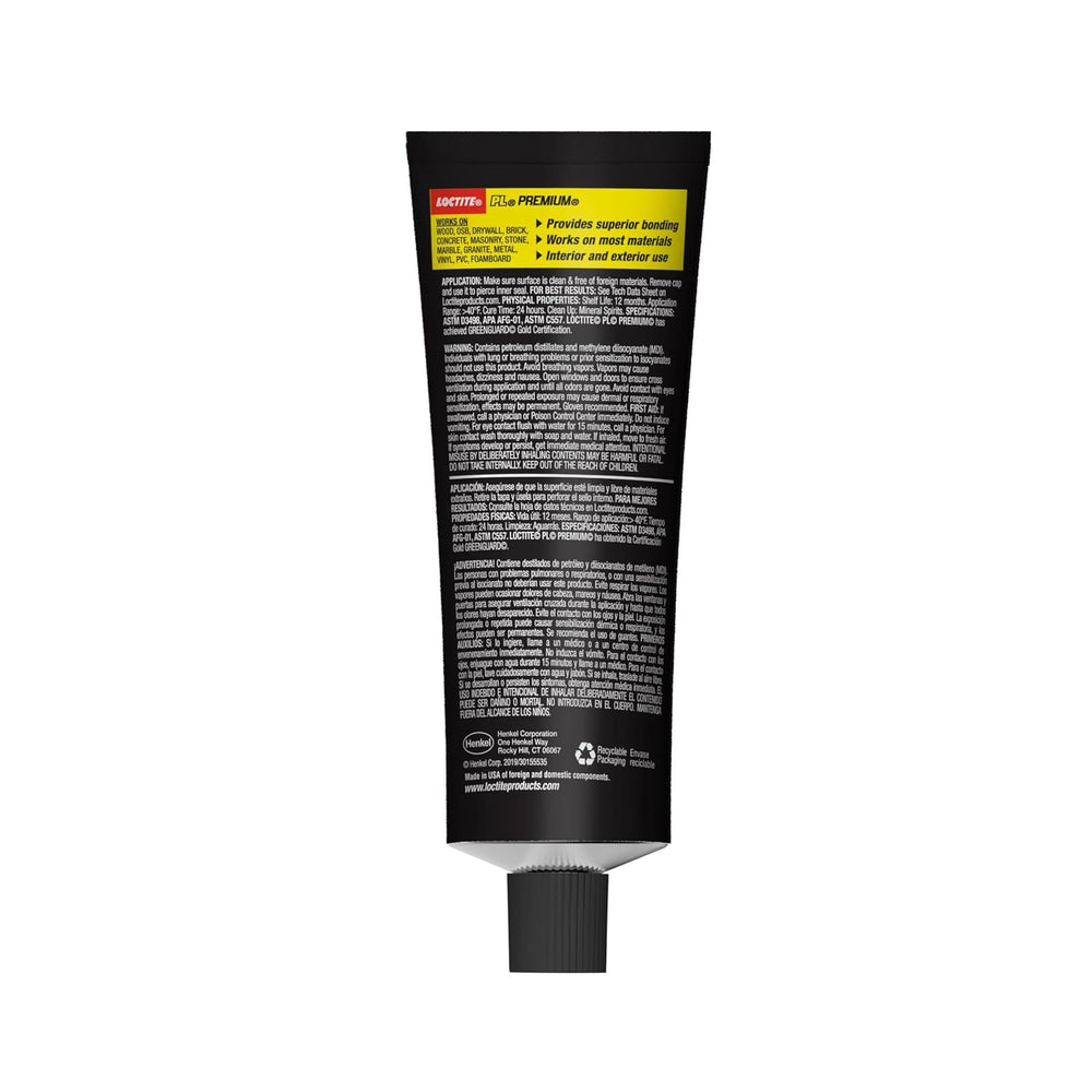 Loctite PL Premium Polyurethane Construction Adhesive, 4 fl oz Squeeze Tube, ...
