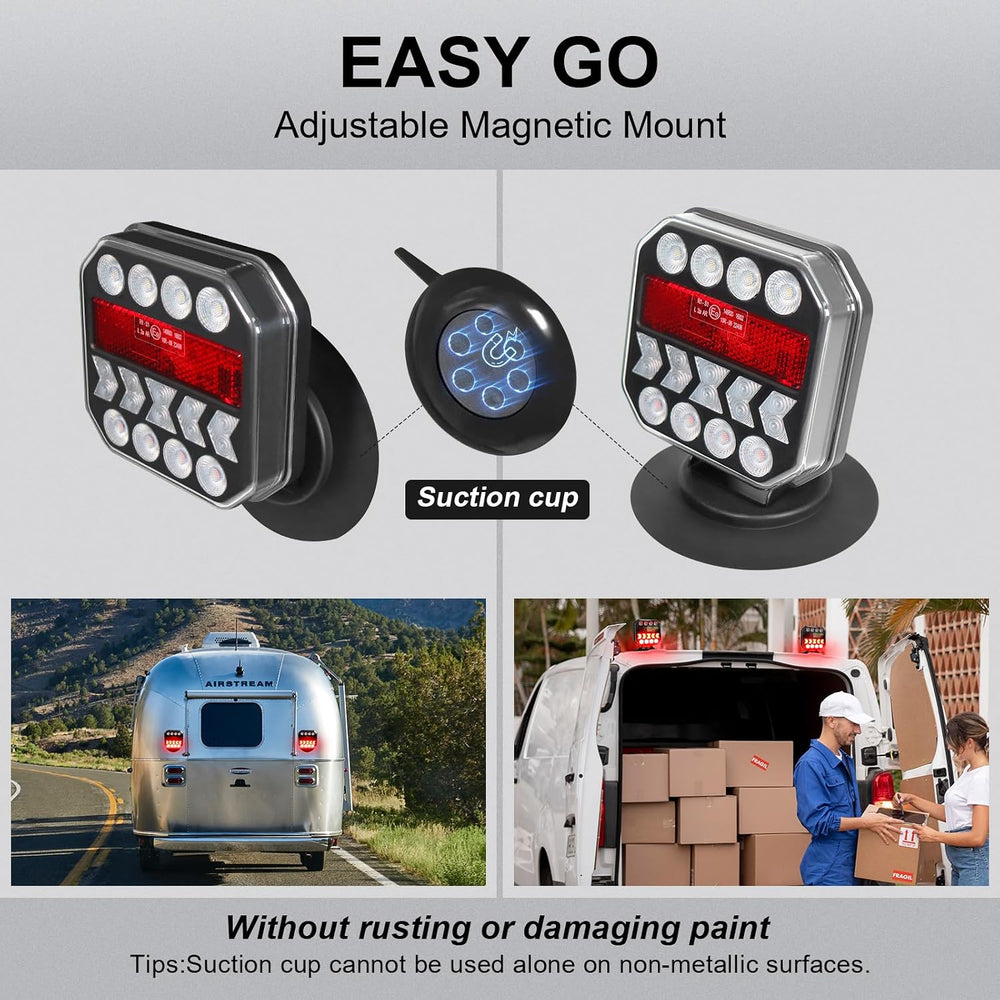 Agrieyes T312 Wireless Trailer Lights w/USB-C, Magnetic Tow Light Kit