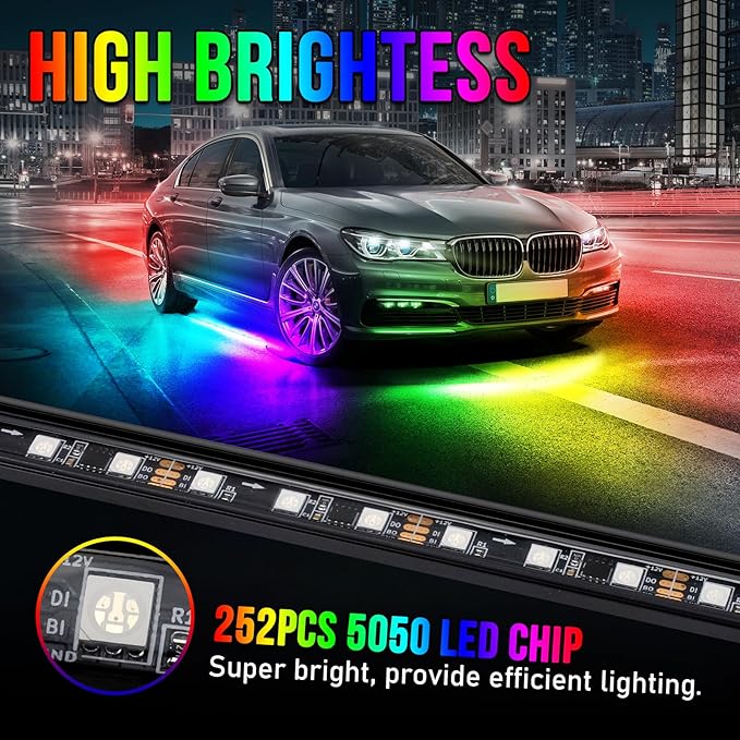OPP ULITE Car Led Underglow Lights Aluminum Dream Chasing Color Accent Light ...