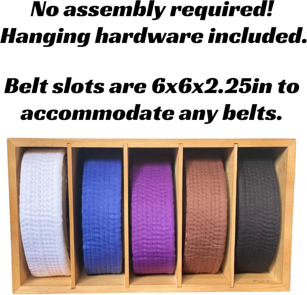 Brazilian Jiu Jitsu Belt Display Case, Wooden Belt Box, Custom Configuring
