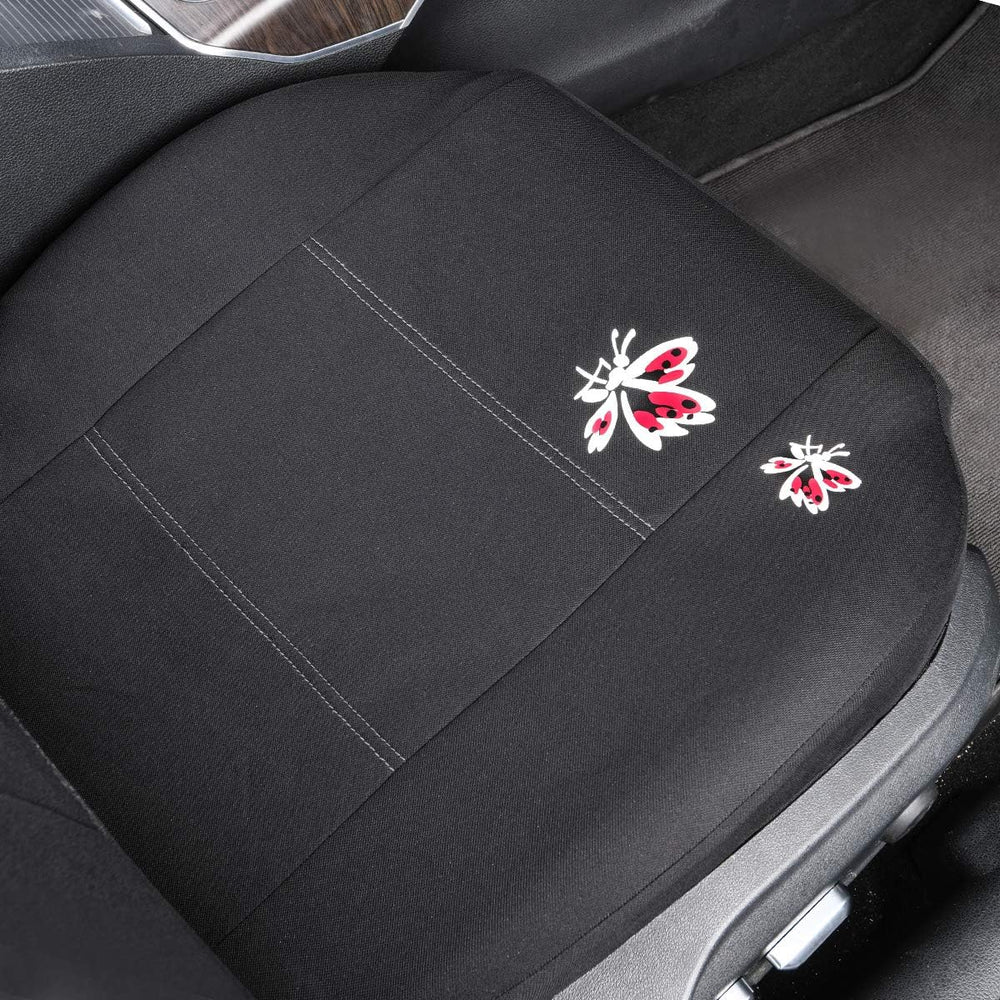 Outlet Pretty Butterfly Universal Fit High Back Full Set Car Seat Covers,Airb...