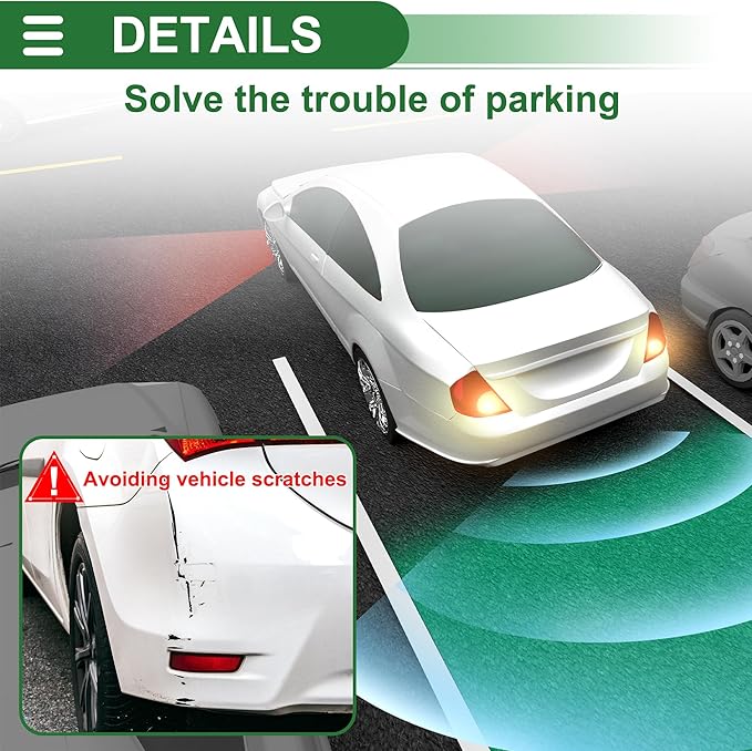 Motoforti Universal Car Auto Vehicle Reverse Backup Radar System Reverse