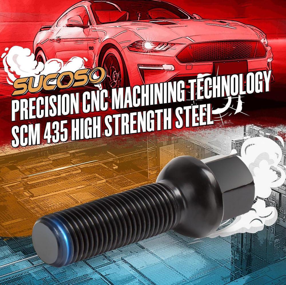 M14x1.5 Lug Bolts for Audi A4 S4 A5 Wheel Spacers, 20Pcs Extended Ball Seat L...