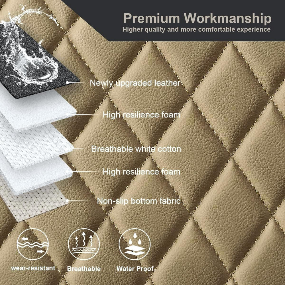 West Llama Pu Leather Car Seat Bottom Covers Protectors Include 1 Pair Front ...