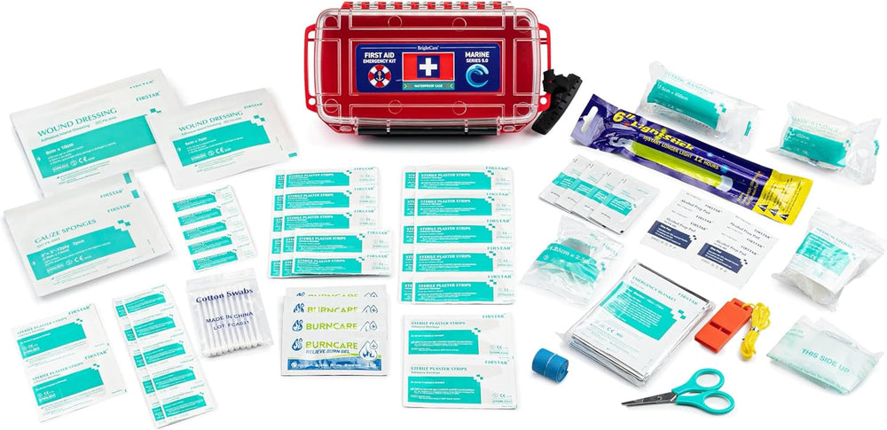 Marine Waterproof First Aid Kit for Boat, Kayak, Sailing & Beach