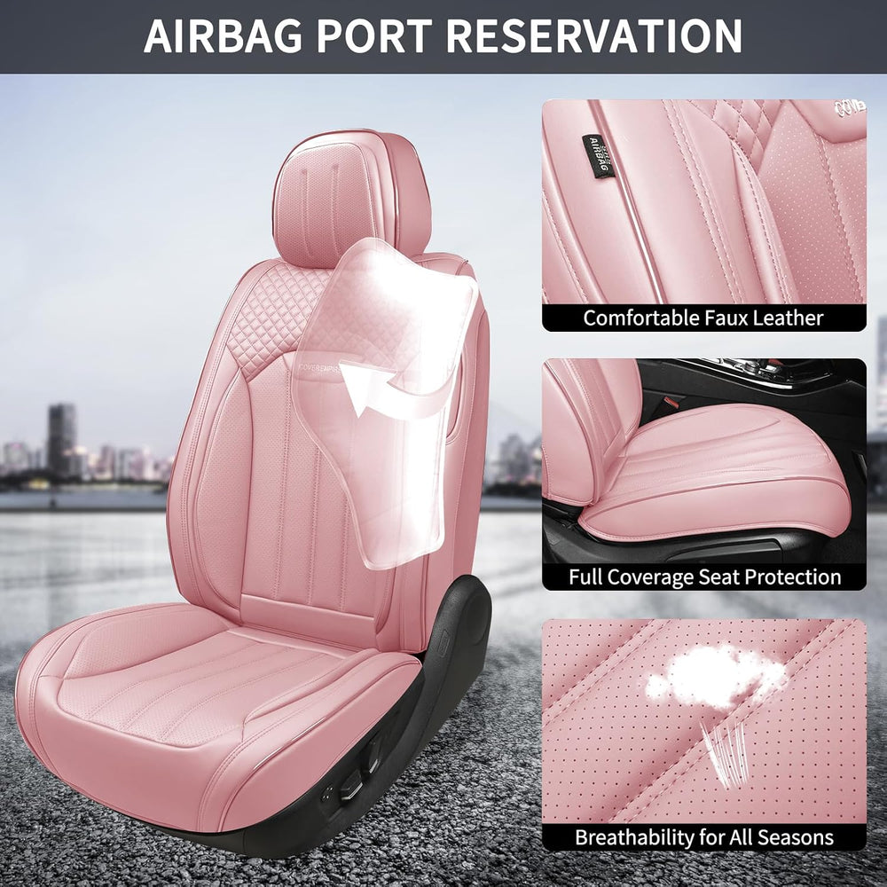 Pink Car Seat Covers Fit for Corolla Cross RAV4 Kona HR-V CRV UX,Waterproof a...
