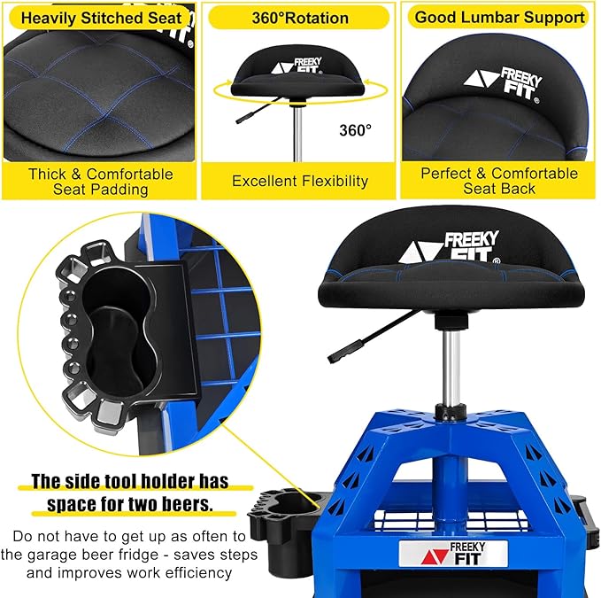 Rolling Shop Stool for Garage