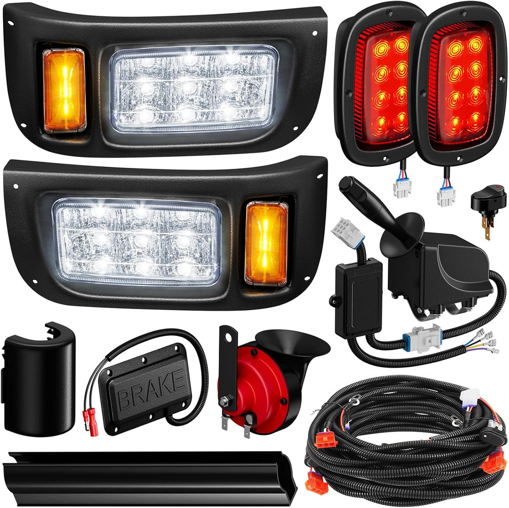 Deluxe Club Car DS 12V LED Headlight Tail Light Kit, Club Car Headlight Taill...