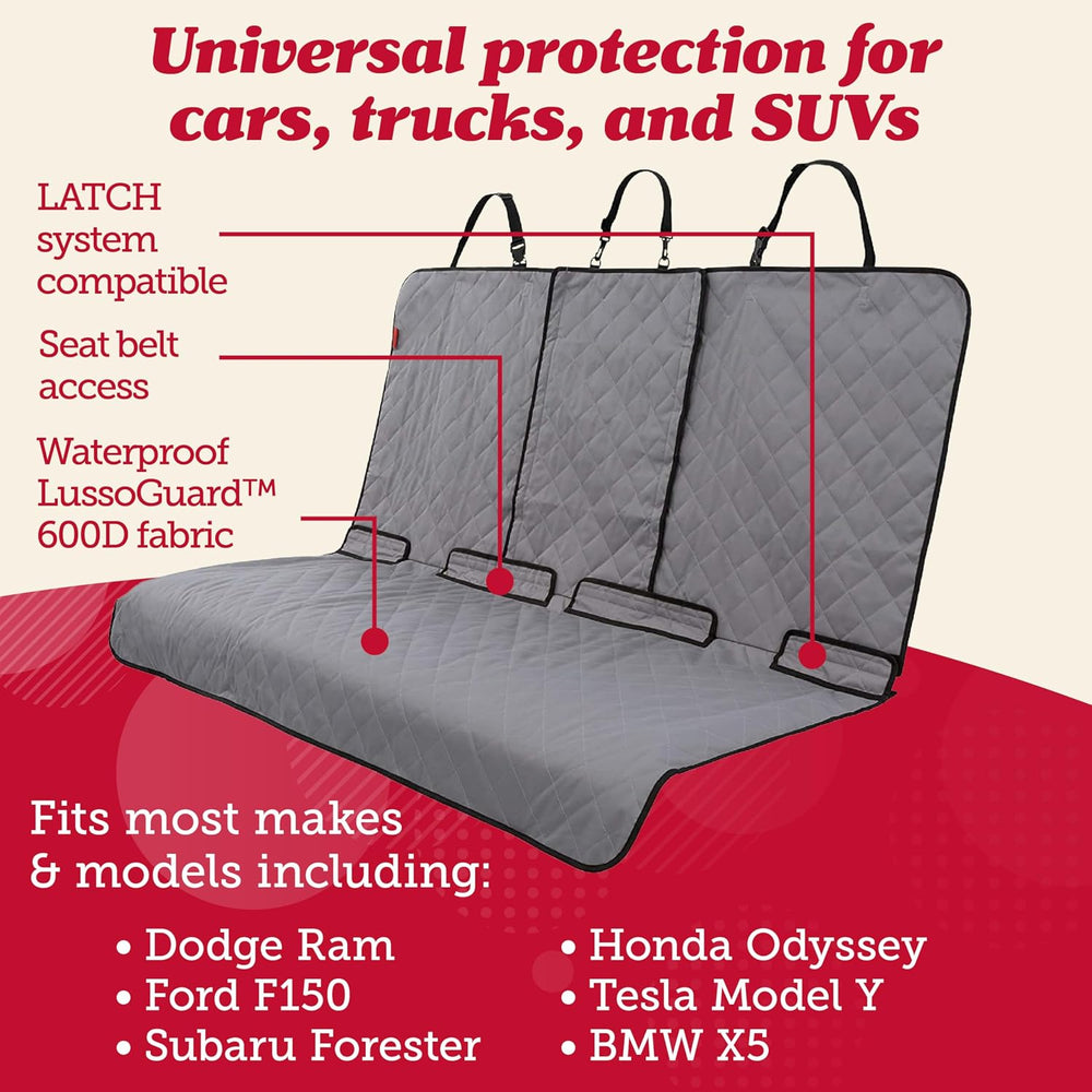 Lusso Gear Car Seat Cover & Protector for Dogs - Non-Slip Waterproof Seat...