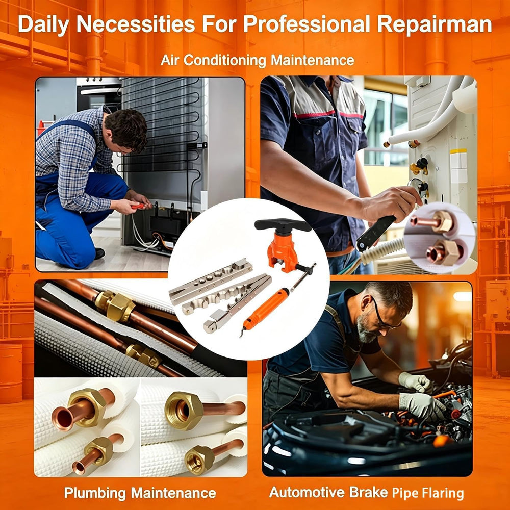 Flare Tool, HVAC Pipe Expander Tool, 45° Eccentric Type Flare Tool