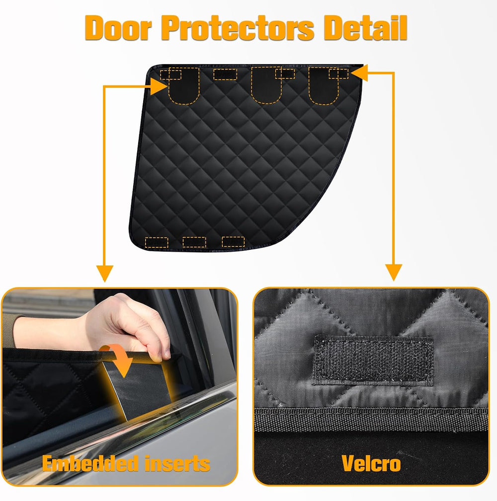 Dog Seat Cover for Tesla Model 3 & Y Back Seat + 2 Door Protectors