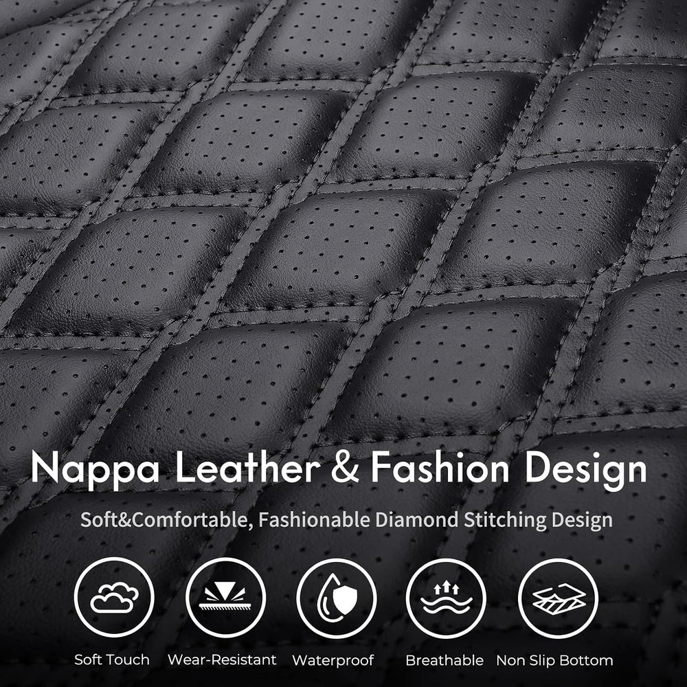Huidasource Ford Seat Covers, Leather Pickup Seat Cushion Cover Fit for 2015-...