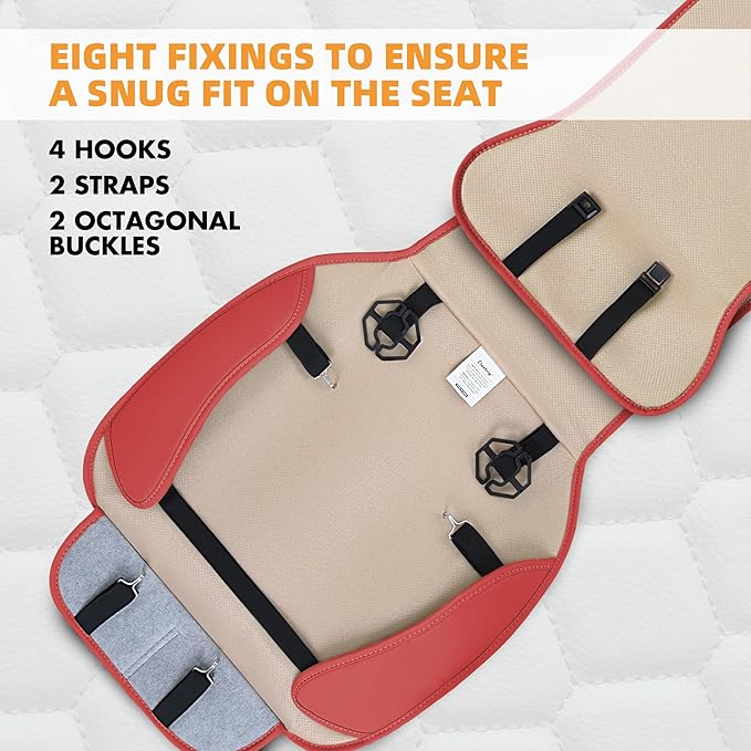 Elantrip 2PCs Front Car Seat Covers Leather Car Seat Protector Universal fit