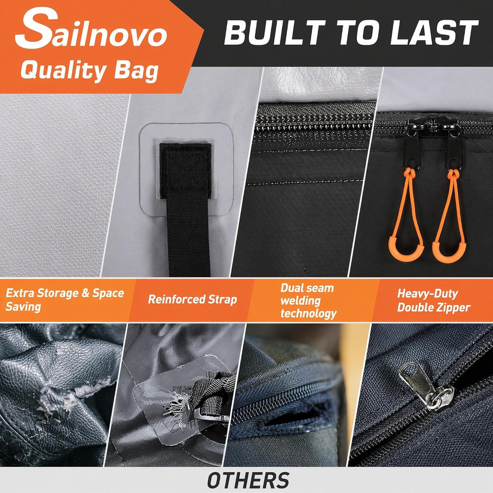 Sailnovo Rooftop Cargo Carrier Bag 21 Cubic, 1000D PVC Waterproof Vehicle Sof...