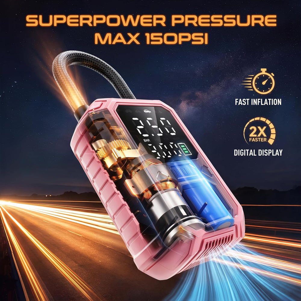 Tire Inflator Portable Air Compressor for Car, Motocycle, Bike Inflatables