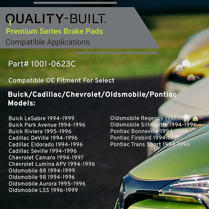 Premium Ceramic Front Brake Pads Compatible