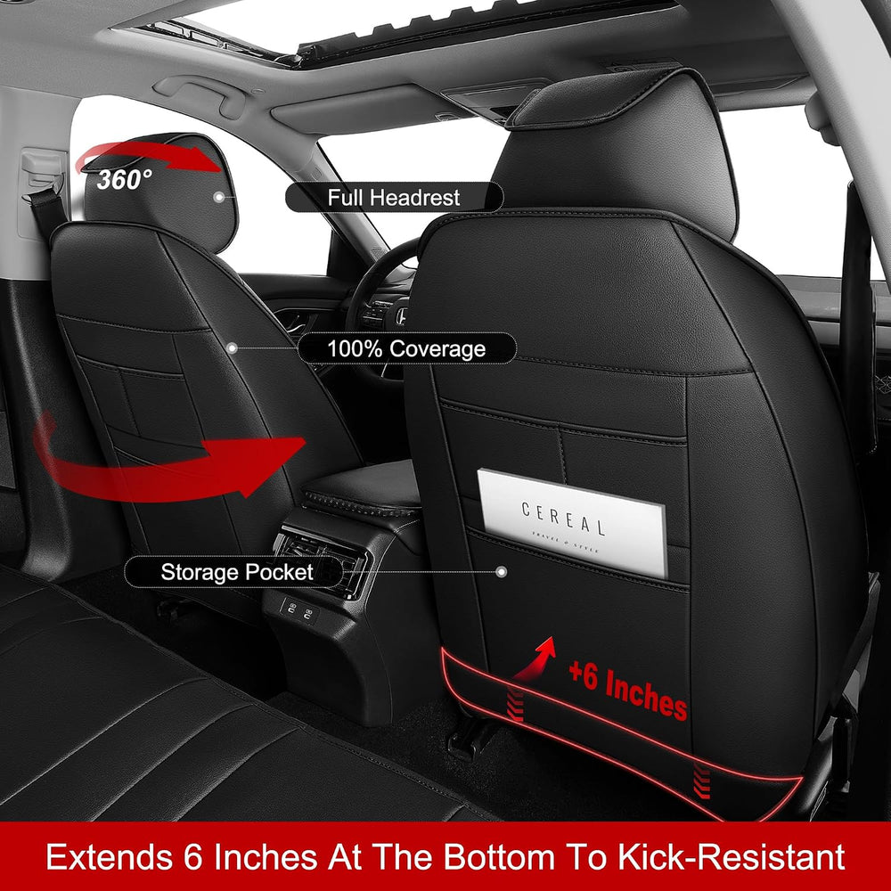 Custom Fit Faux Leather Seat Covers for Honda Accord 2023-2026
