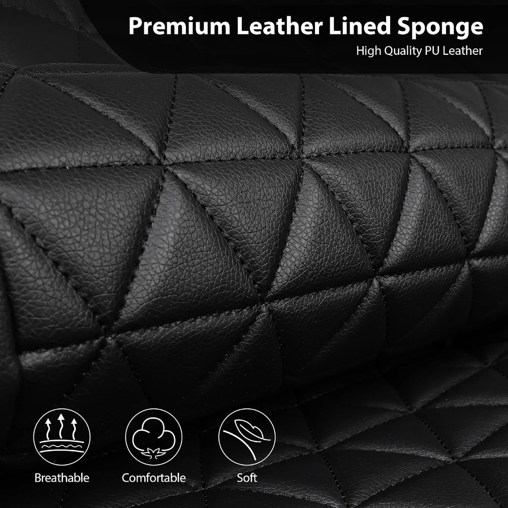 CAR PASS Bling Diamond Leather Car Seat Covers Full Seats Interior Sets, Wate...
