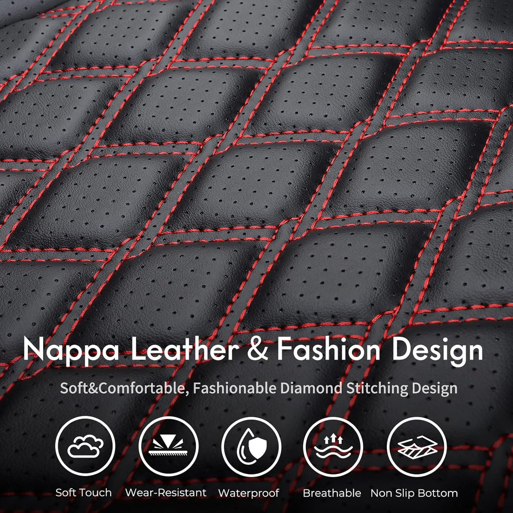 Huidasource Wrangler JK Seat Cover 4 Door, Leather Custom Car Seat Covers
