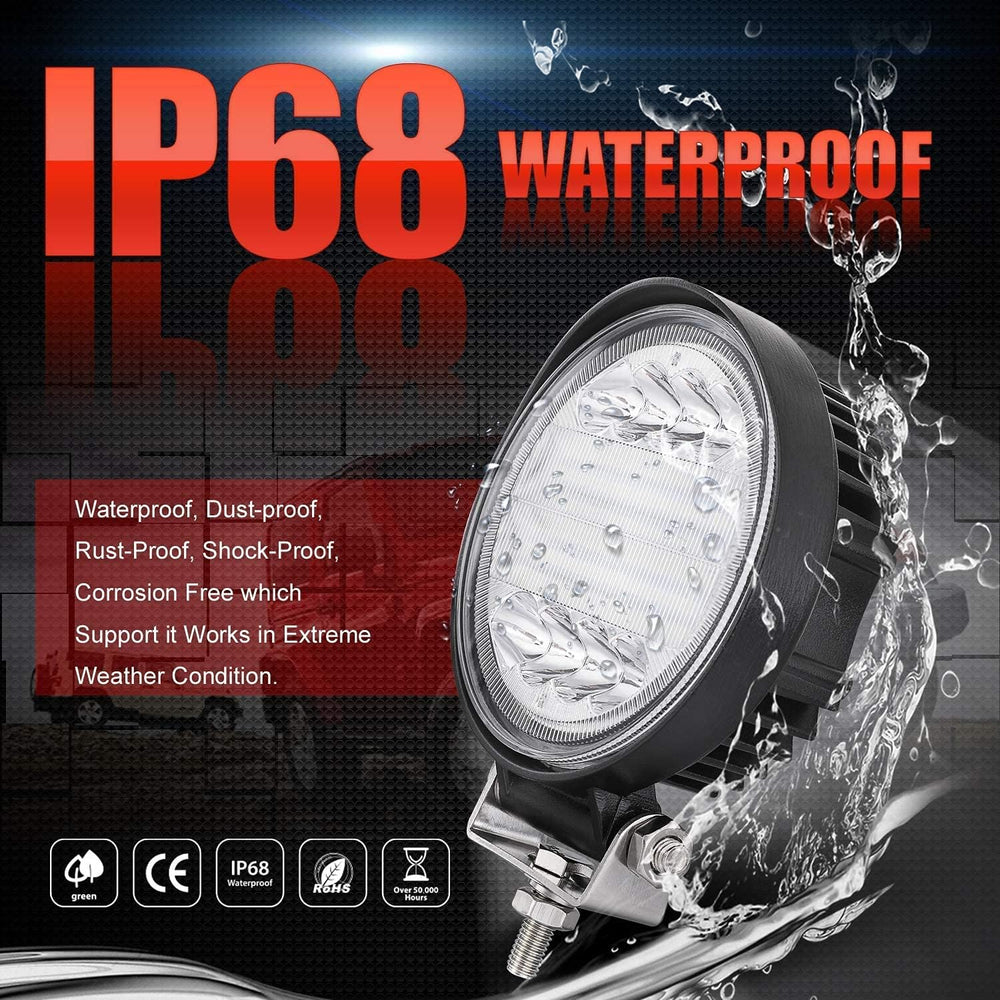 5 Inch Round Offroad Lights, OFFROADTOWN 2PCS 144W Spot Flood Combo Beam Roun...