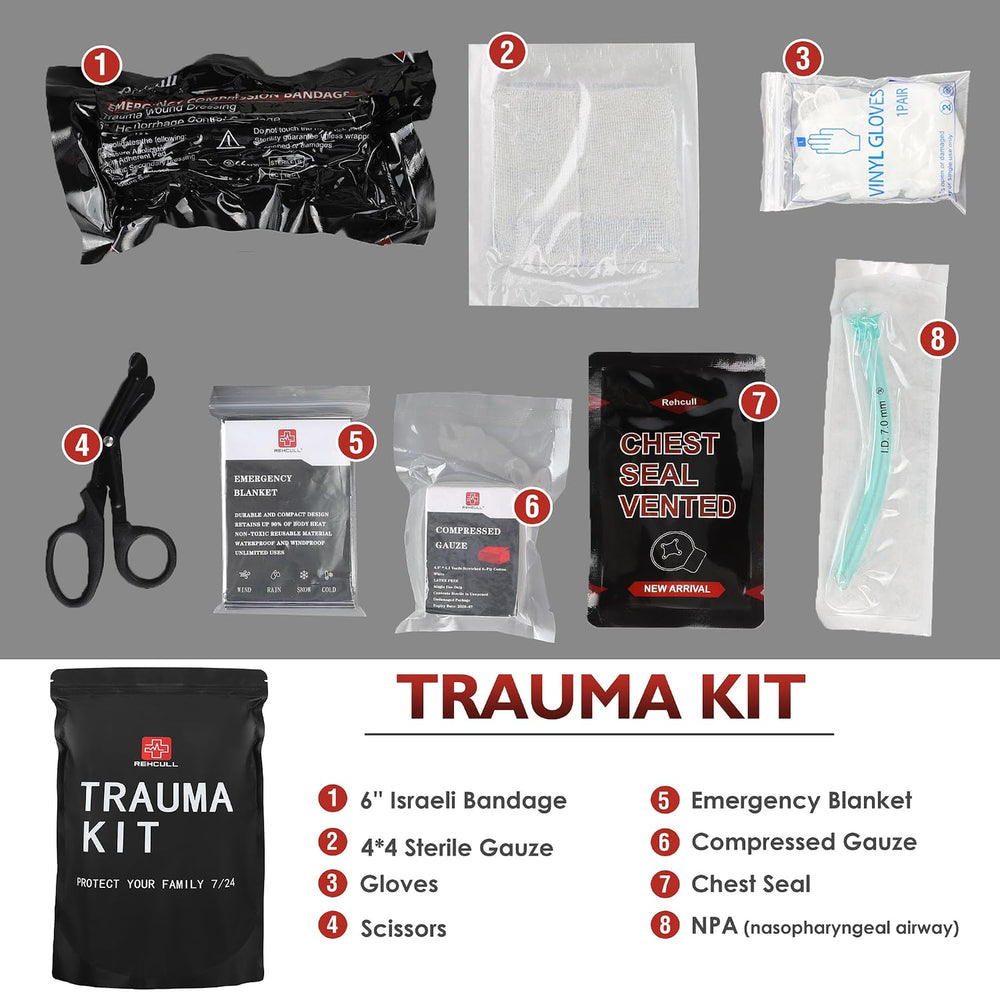 IFAK Refill Kit, Compact Emergency Medical First Aid Trauma Kits Survival Sup...