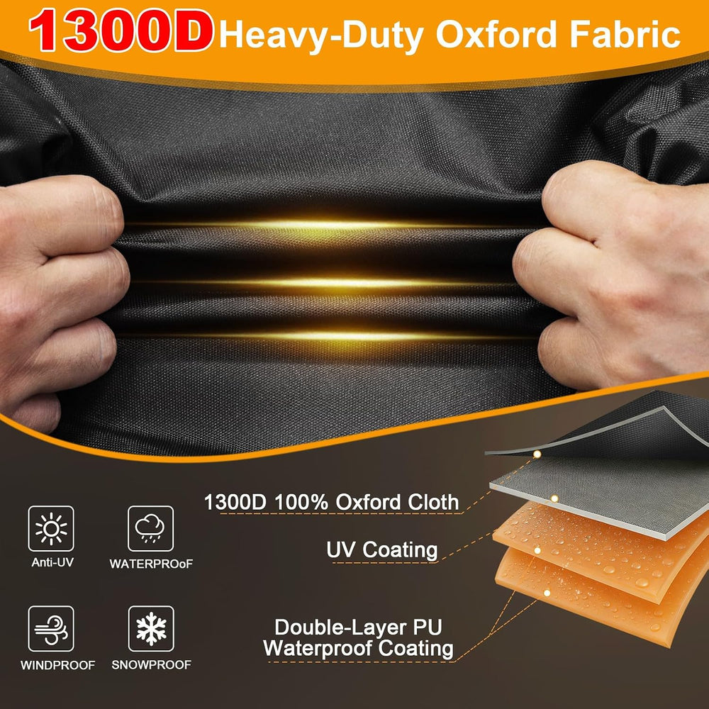 1300D Boat Cover - Heavy Duty Waterproof Boat Covers and Motor Cover, Double ...