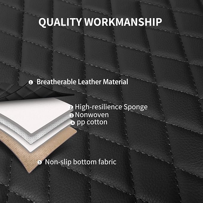 Car Seat Cover, Breathable and Waterproof Leather Seat Covers, Luxury PU (2 P...