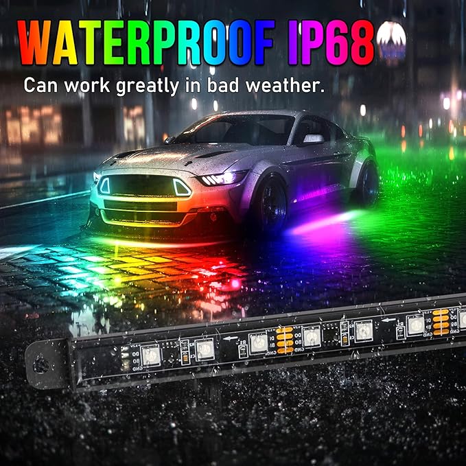 OPP ULITE Car Led Underglow Lights Aluminum Dream Chasing Color Accent Light ...