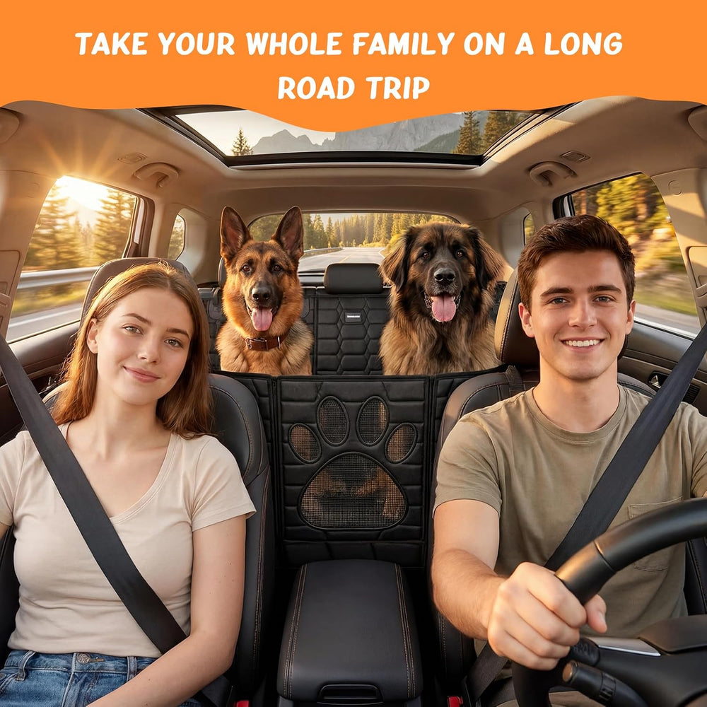 Backseat Extender for Dogs – Hard Bottom Dog Car Seat Cover Bed (450 lbs)