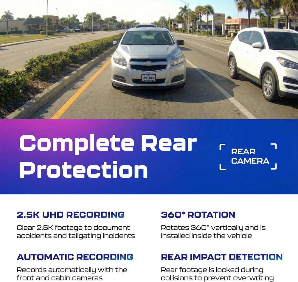 AZDOME M550 Pro 2CH Dash Cam 4K with 3.19'' Screen IR Night Vision 24...