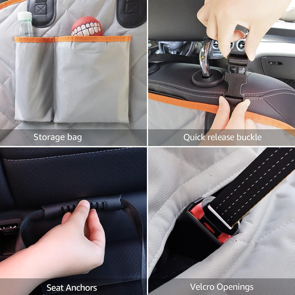 Dog Seat Cover for Tesla Model 3 Waterproof Car Seat Protector with Mesh Wind...